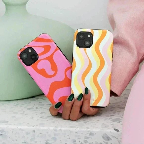NWT! BURGA “Flower Power” Retro Wavy iPhone 14 Tough Case - Picture 4 of 14